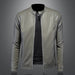 Fall Winter Men Lapel Motorcycle Leather Coat Slim Jacket