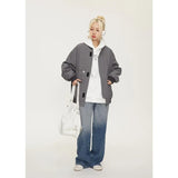 Streetwear Women's Bomber Jacket with Pockets