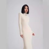 Autumn And Winter Fishtail Skirt Wool Knitted Slim Fit Slimming Waist Sheath