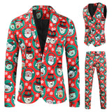 Christmas New Suit Three-piece Men's Casual