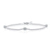 Silver Inlay Moissanite Round Bracelet - Dazpy