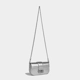 Elegante silberne Schulter- und Crossbody-Tasche für Damen