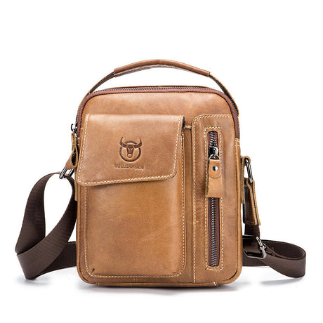 First Layer Cowhide Shoulder Messenger Bag Men - Dazpy