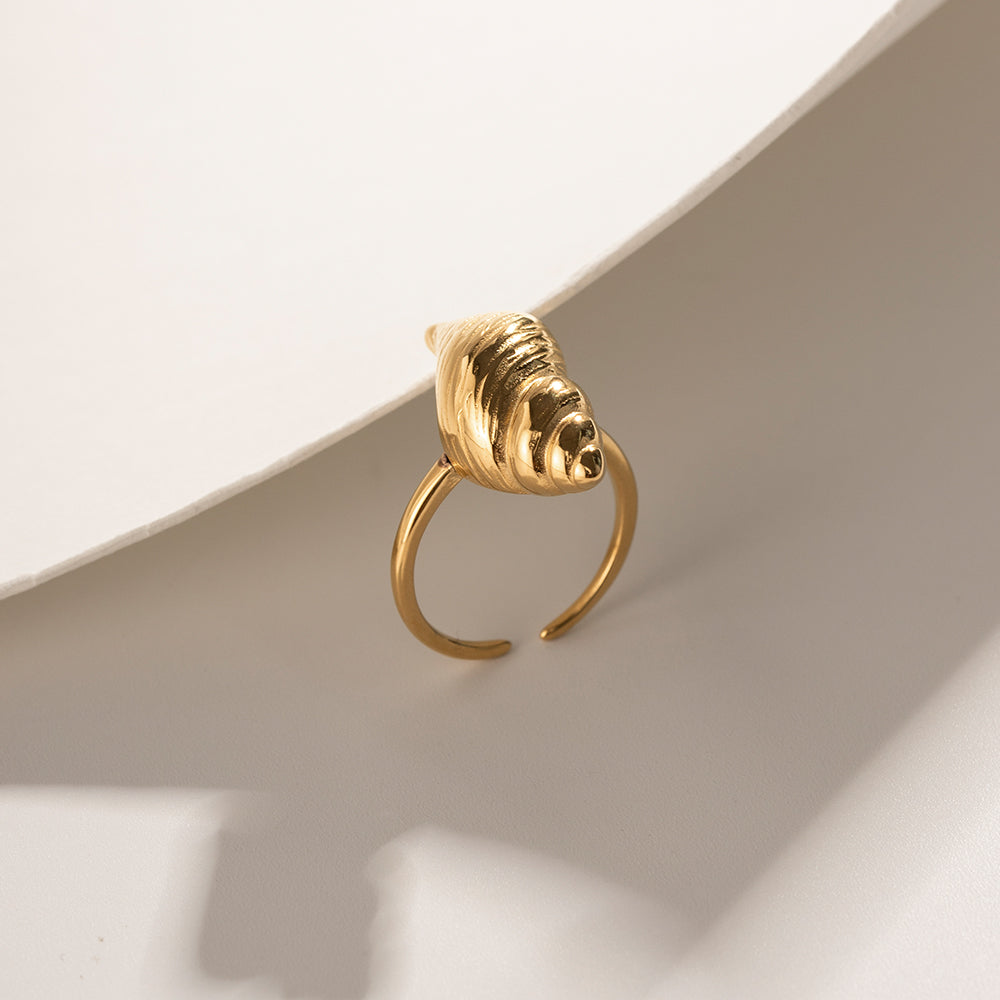 Conch Textured 18K Gold-Plated Ring