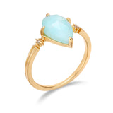 Jewelry Sterling Silver Amazonite White Crystal Ring - Dazpy