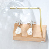 Sterling Silver Baroque Pearl Earrings For Women - Dazpy