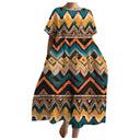Women's Loose Round-Neck Digital-Print Dress