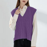 Autumn Winter Oversized Knitted Vest