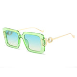 Trendy quadratische Punk-Sonnenbrille