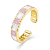 Women's Fashion Simple Epoxy Checkerboard Ring - Dazpy