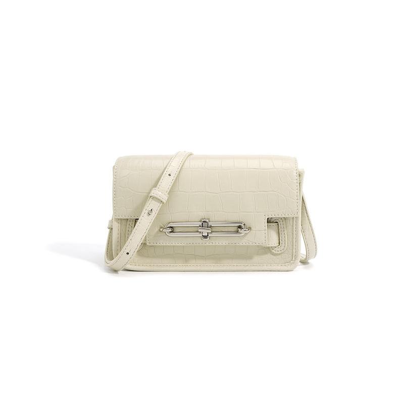 Elegant Crocodile Pattern Shoulder Bag - Small Square Tofu Design, Versatile & Fashionable