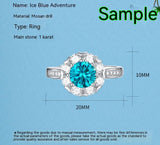 S925 Silver Blue Chic Ice Blue Adventure Women's Ring Jewelry - Dazpy