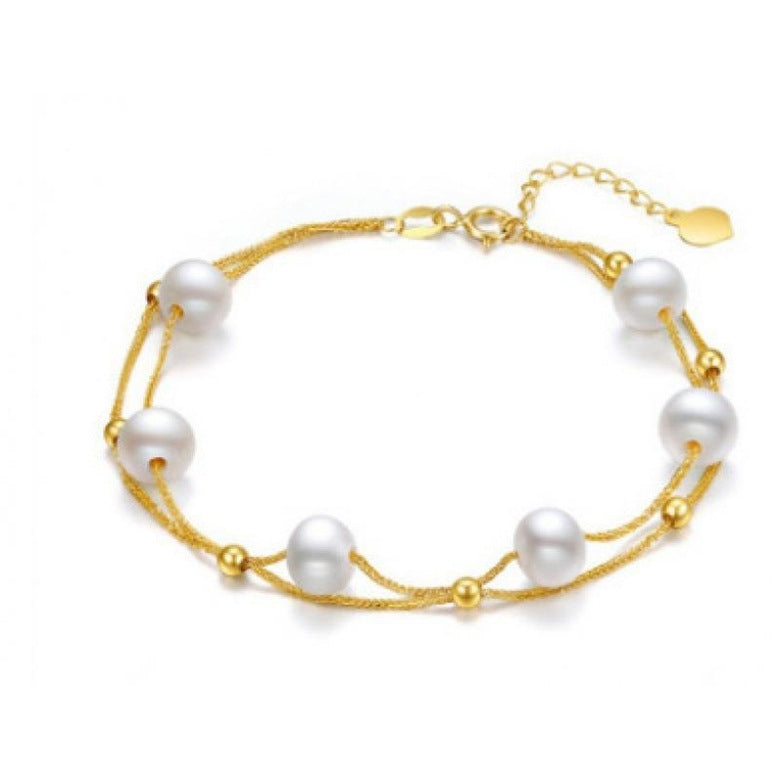 Women's Fashion Pearl Gold Bracelet - Dazpy