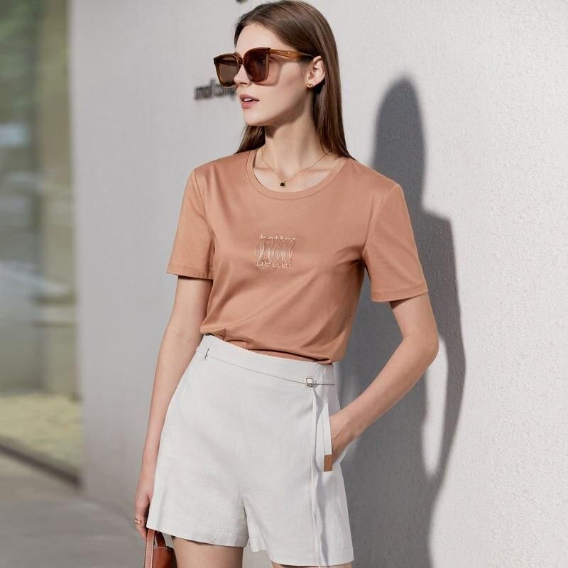 Elegant Cotton Linen Casual Shorts for Women