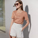 Elegant Cotton Linen Casual Shorts for Women