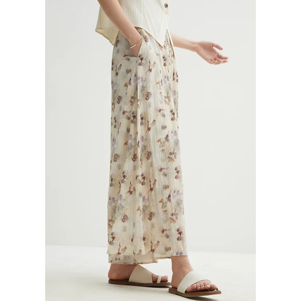 Summer Tie-Dye Wide-Leg Casual Pants