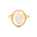 White Lip Shell Crystal Double Layer Stone Ring - Dazpy