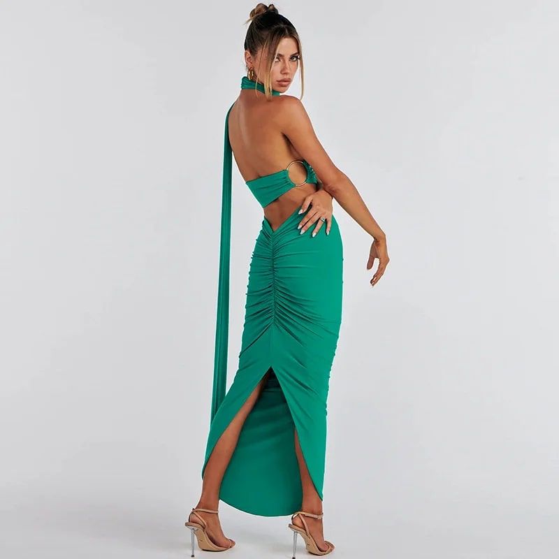 Fashion Backless Sexy Dress Set