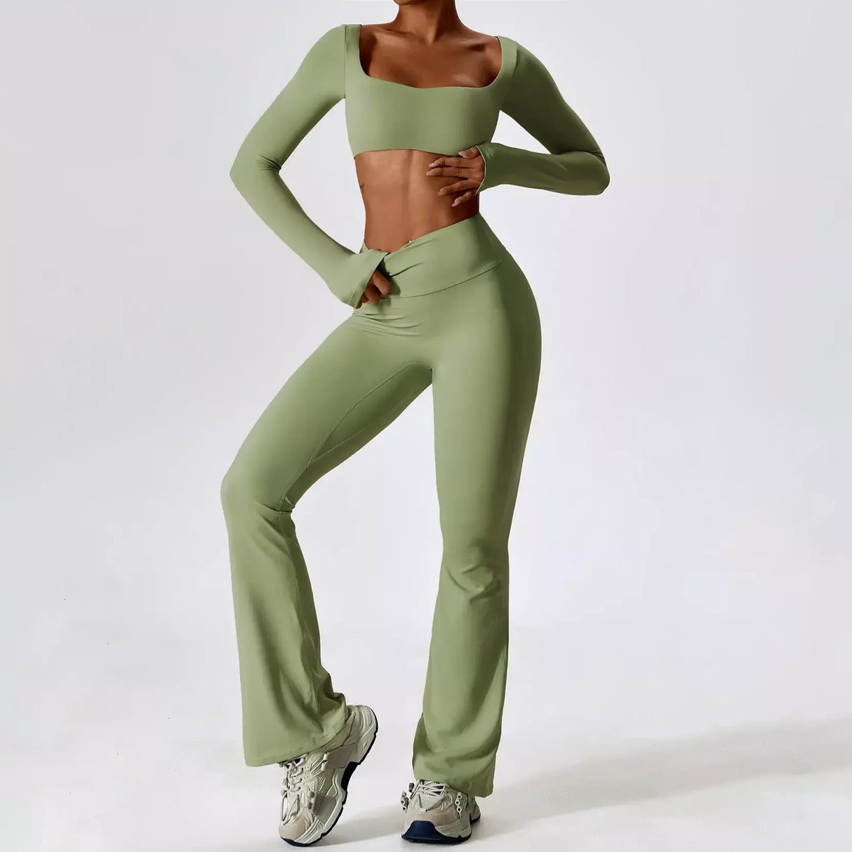 Conjunto de ropa deportiva de yoga sin costuras