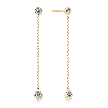 Tassel Long 1.6 Carat Moissanite Earrings - Dazpy