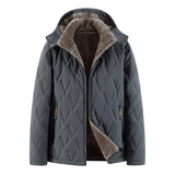 Down Padded Men's Hooded Jacket Father Wear Padded Jacket