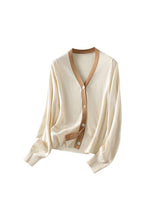 Silk & Wool Blend Women's V-Neck Cardigan