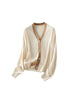 Silk & Wool Blend Women's V-Neck Cardigan