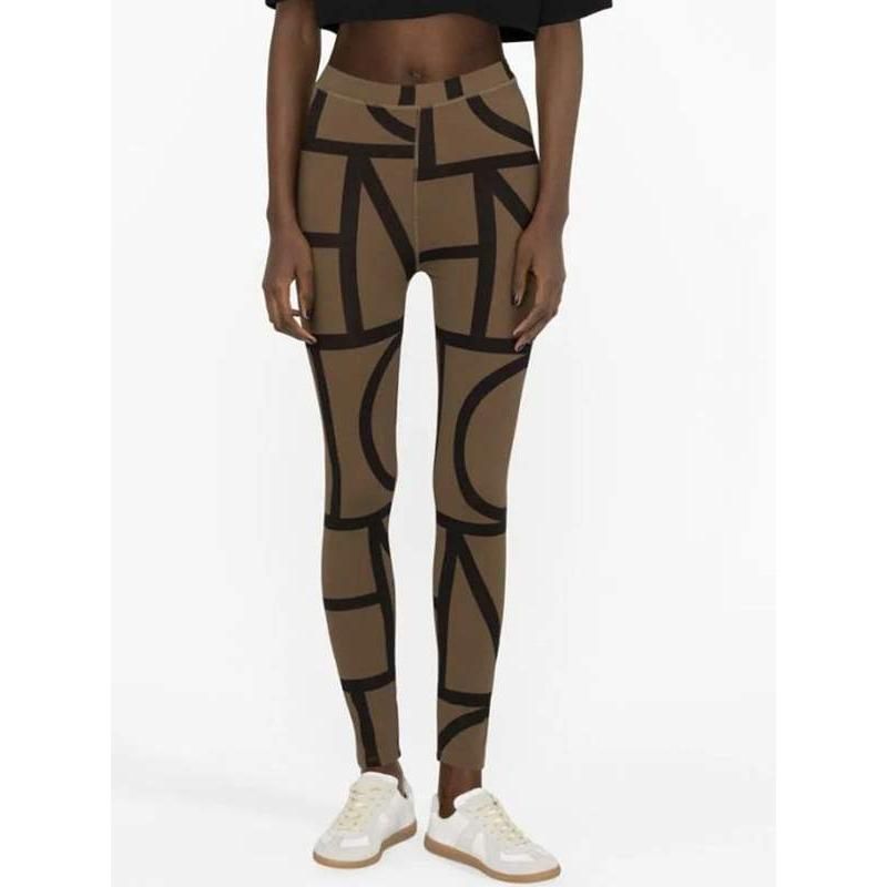 Leggings ajustados de cintura alta con empalme retro para mujer