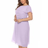 European And American Elegant Chiffon Plus Size Dress