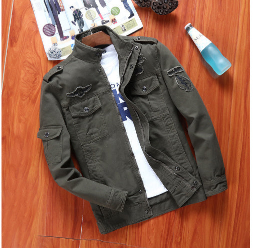 Men's Jacket Military Cargo Plus-size Casual Coat