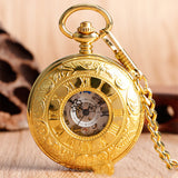 Retro Double-open Carved Hollow Manual Manipulator Pocket Watch For Men And Women - Dazpy