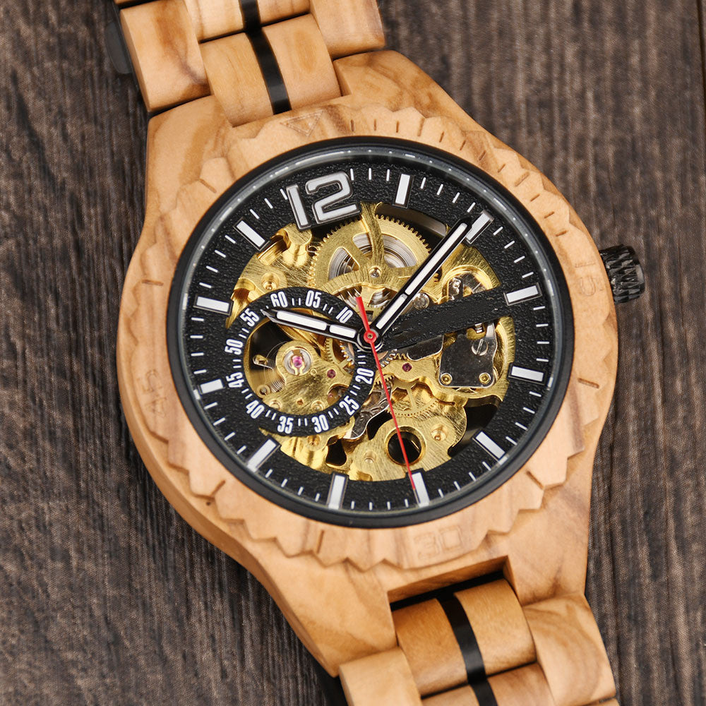 Fully Automatic Wooden Mechanical Watch - Dazpy