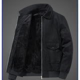 Men's Autumn And Winter Fleece-lined Padded Lapel Warm Top Casual