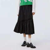 Elegant Mid-Calf Black Skirt for Women