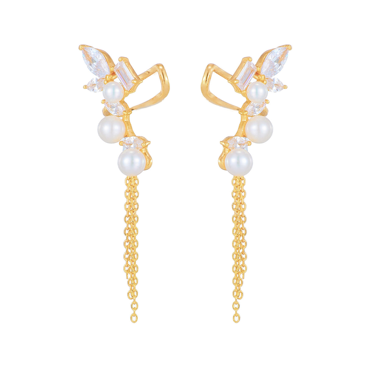 Temperament Celebrity Pearl Ear Clip - Dazpy