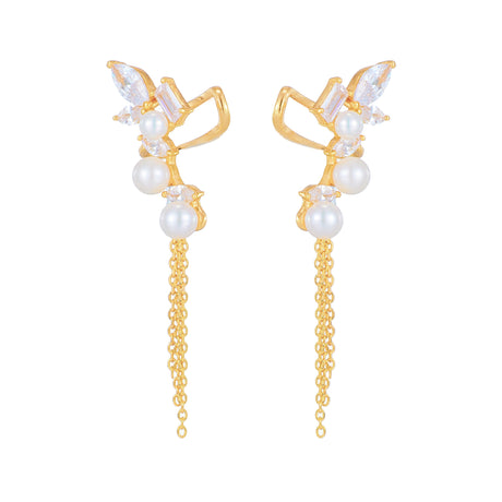 Temperament Celebrity Pearl Ear Clip - Dazpy