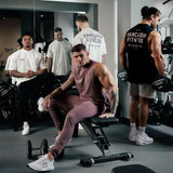 Herren Fitness Sport T-Shirt aus reiner Baumwolle mit Rundhalsausschnitt und kurzen Ärmeln