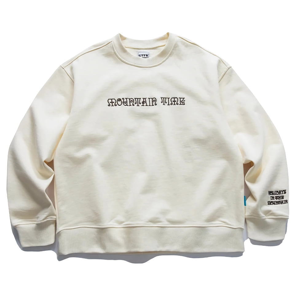 Streetwear-Sweatshirt mit Hip-Hop-Stickerei für Herren