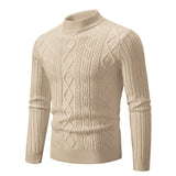 Men's Sweater Twisted Round Neck Pullover Leisure Sweater