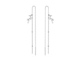 Long Tassel Earrings With Niche Design And Temperament In Sterling Silver For Women - Dazpy