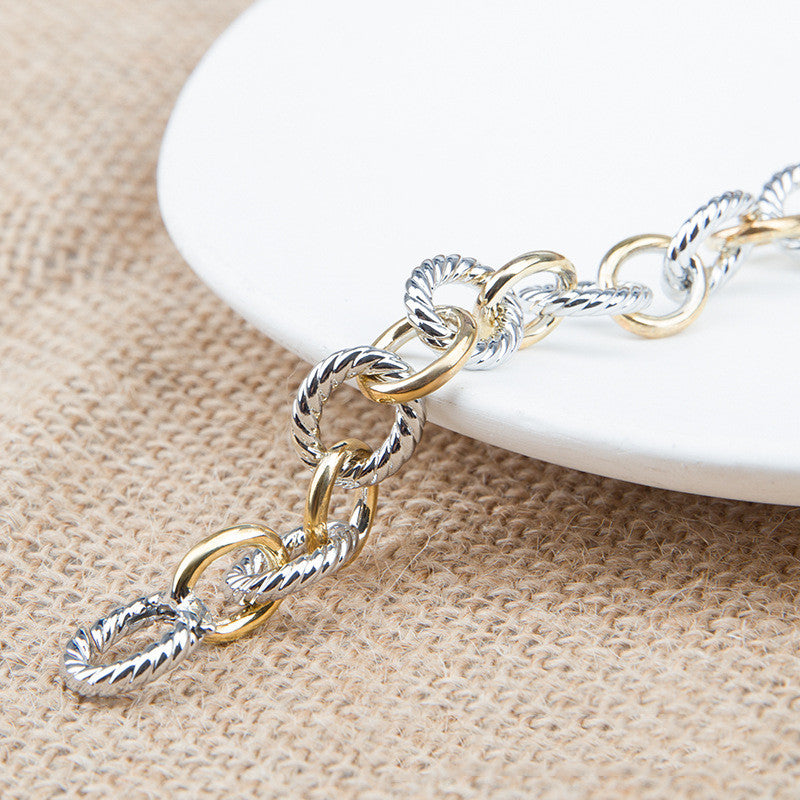 Women's Graceful And Fashionable Oval Chain Retaining Ring Bracelet - Dazpy