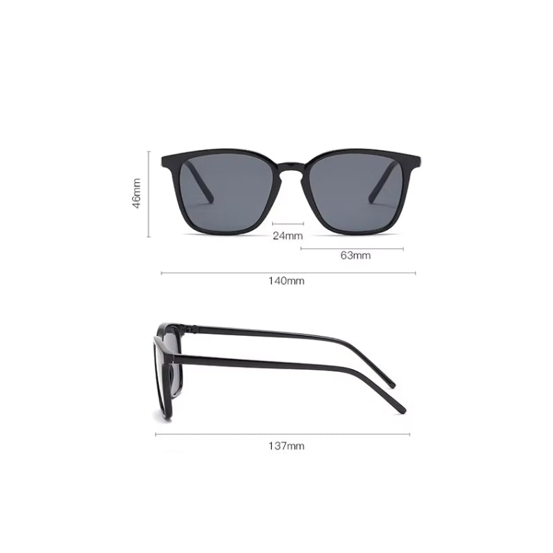 Retro Square Cat Eye Sunglasses with UV400 Protection