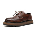 Mocasines de cuero estilo vintage británico para hombre