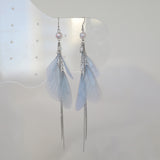 Design Super Fairy Butterfly Dragonfly Wings Long Tassel Earrings - Dazpy