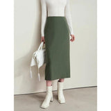 Women's Wool Pencil Skirt