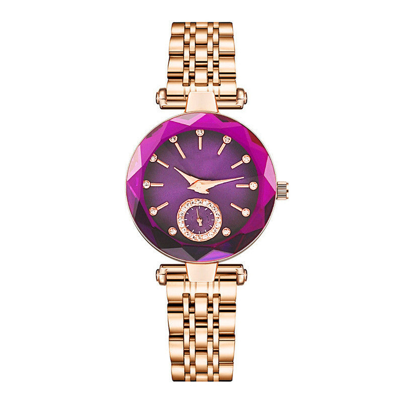 Women's Fashion Simple Cut Quartz Watch Steel Band - Dazpy