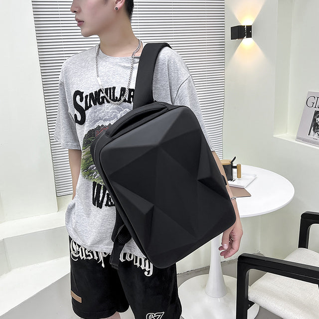 Men's Fashion Personality Laptop Hard Shell Backpack - Dazpy