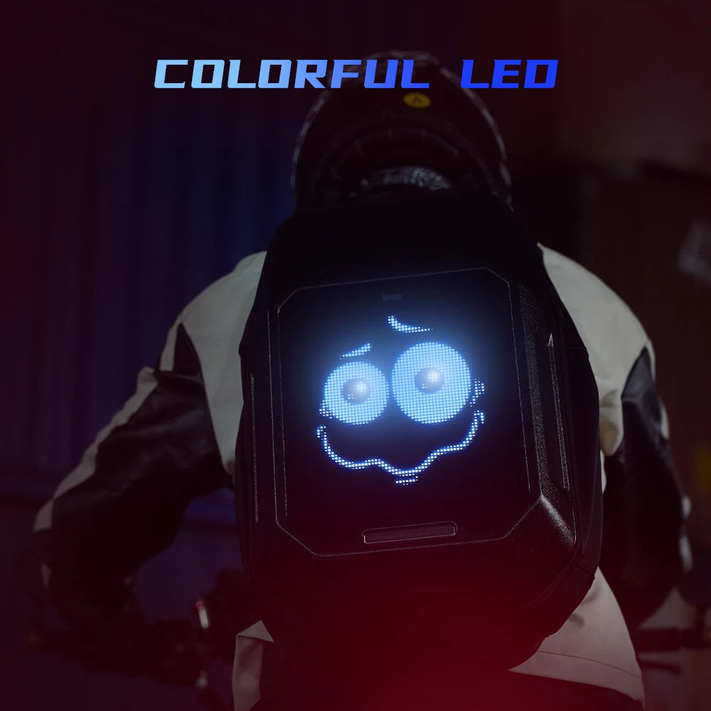 LED-Pixel-Display-Sling-Rucksack für Motorradfahrer und kreativen Ausdruck