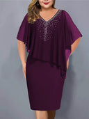 Women's Backless Swing Dress with Decorative Panels