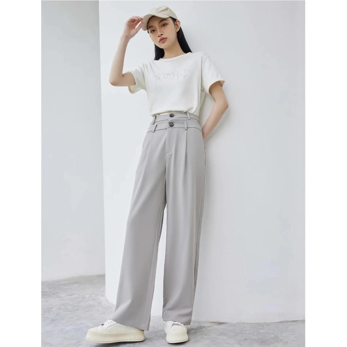 Essential Wide Leg Casual Pants